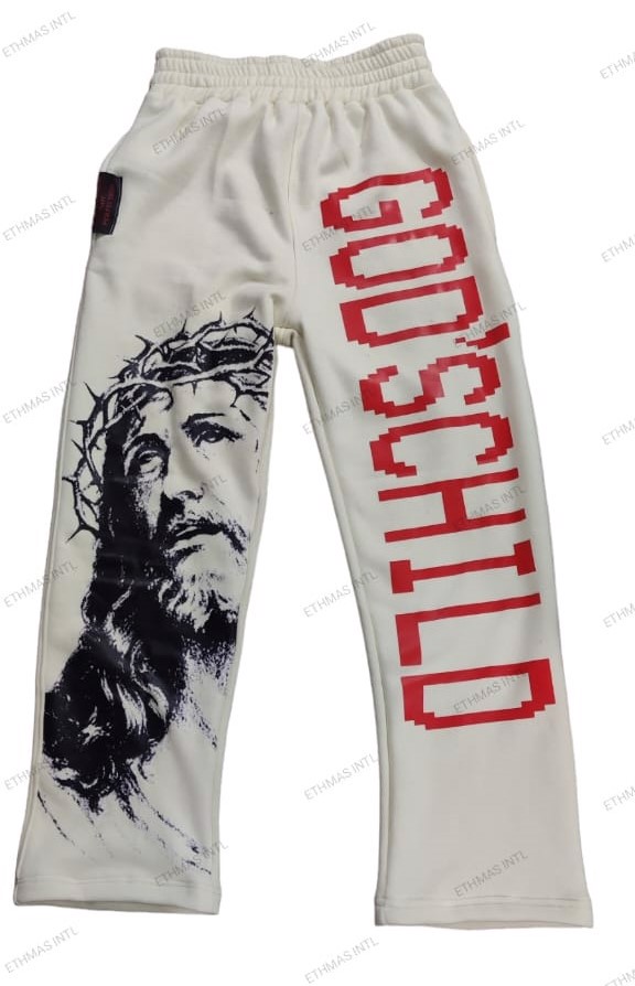 Customized DTF Print Cotton Fleece Wide Bottom Pant&Trousers  - view 10