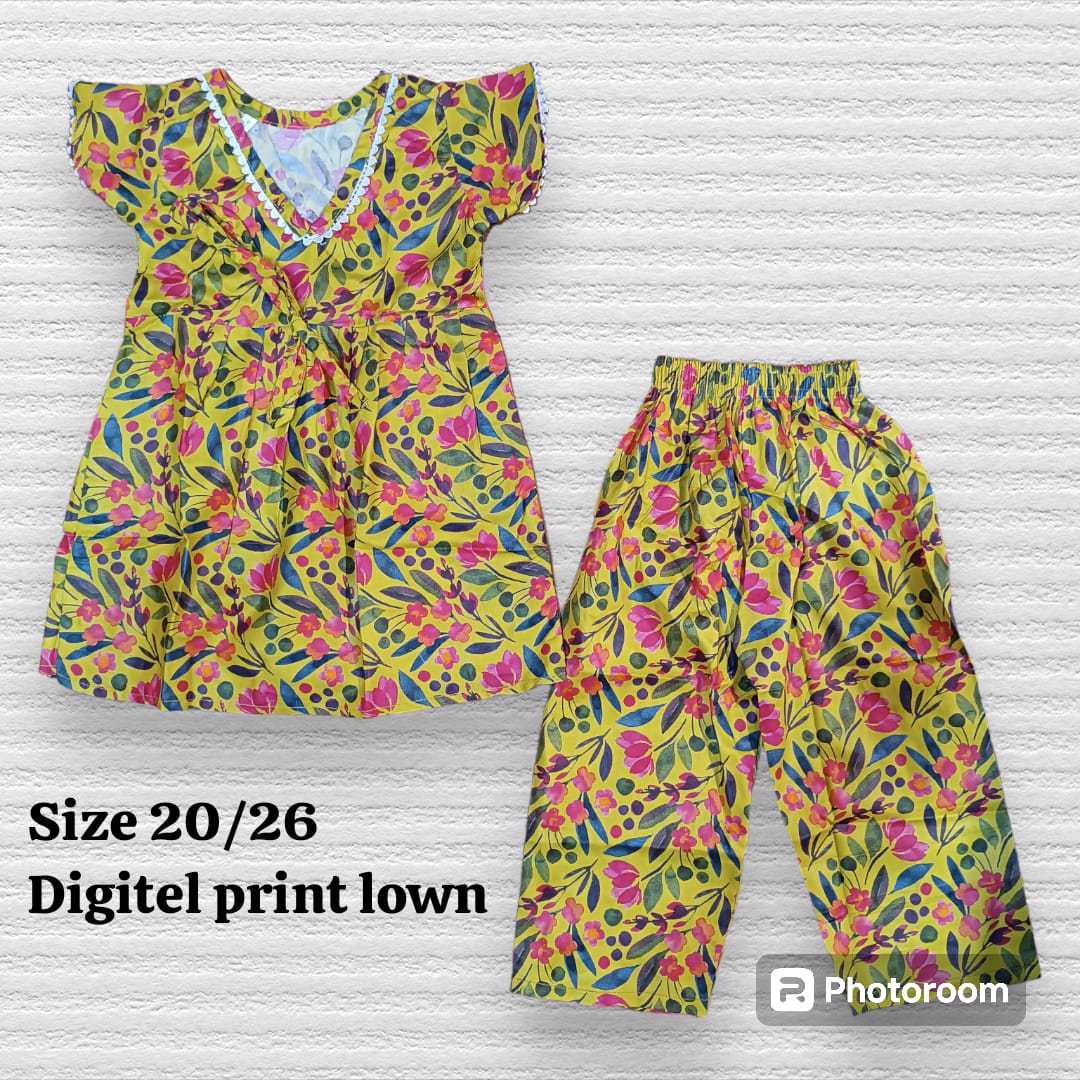 High Quality Selling Child Girls Digitel Print Lown Dress - view 6