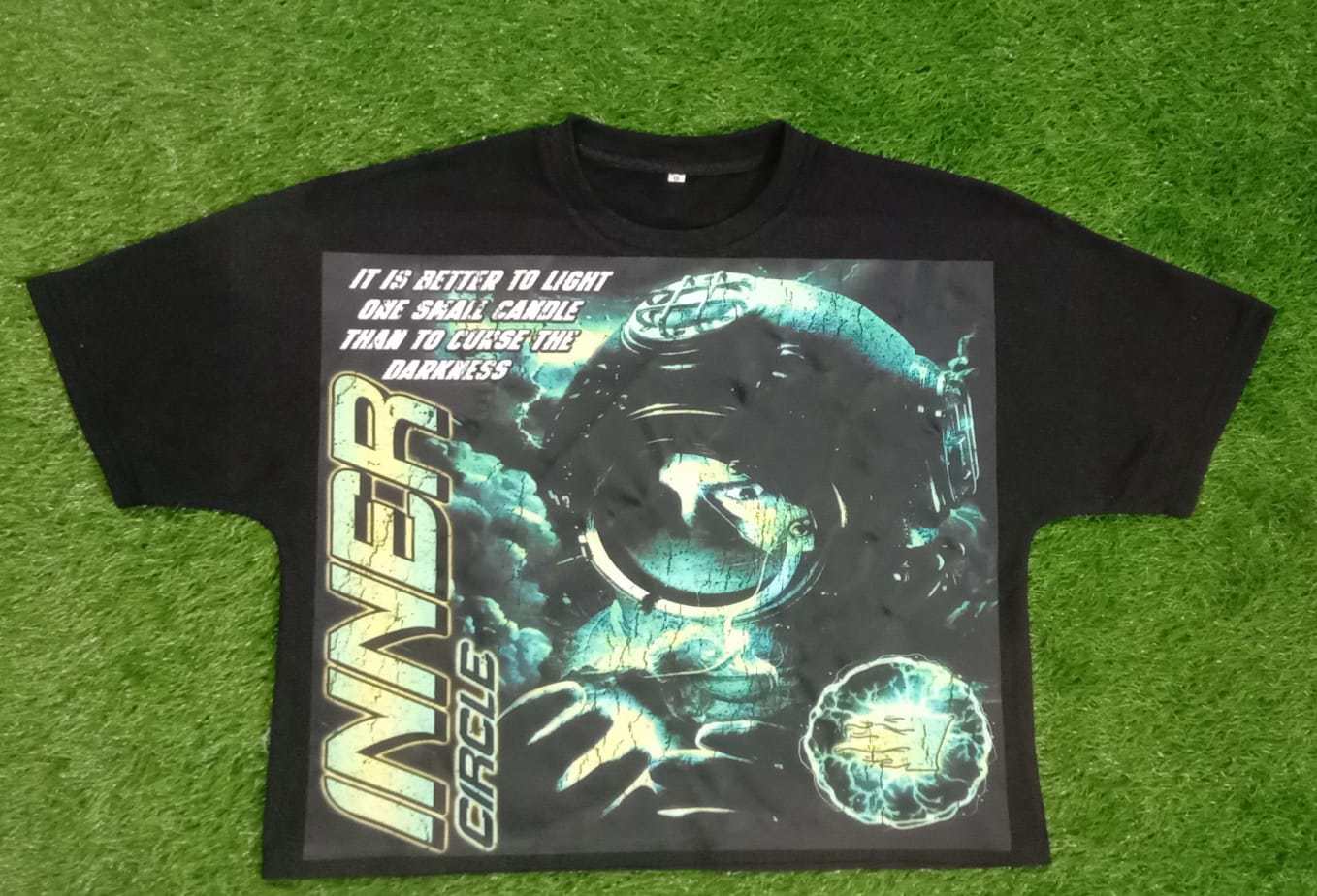 Custom printed shirt for fashion wear with customize design and printing Boxy crop oversized t-shirt - view 7