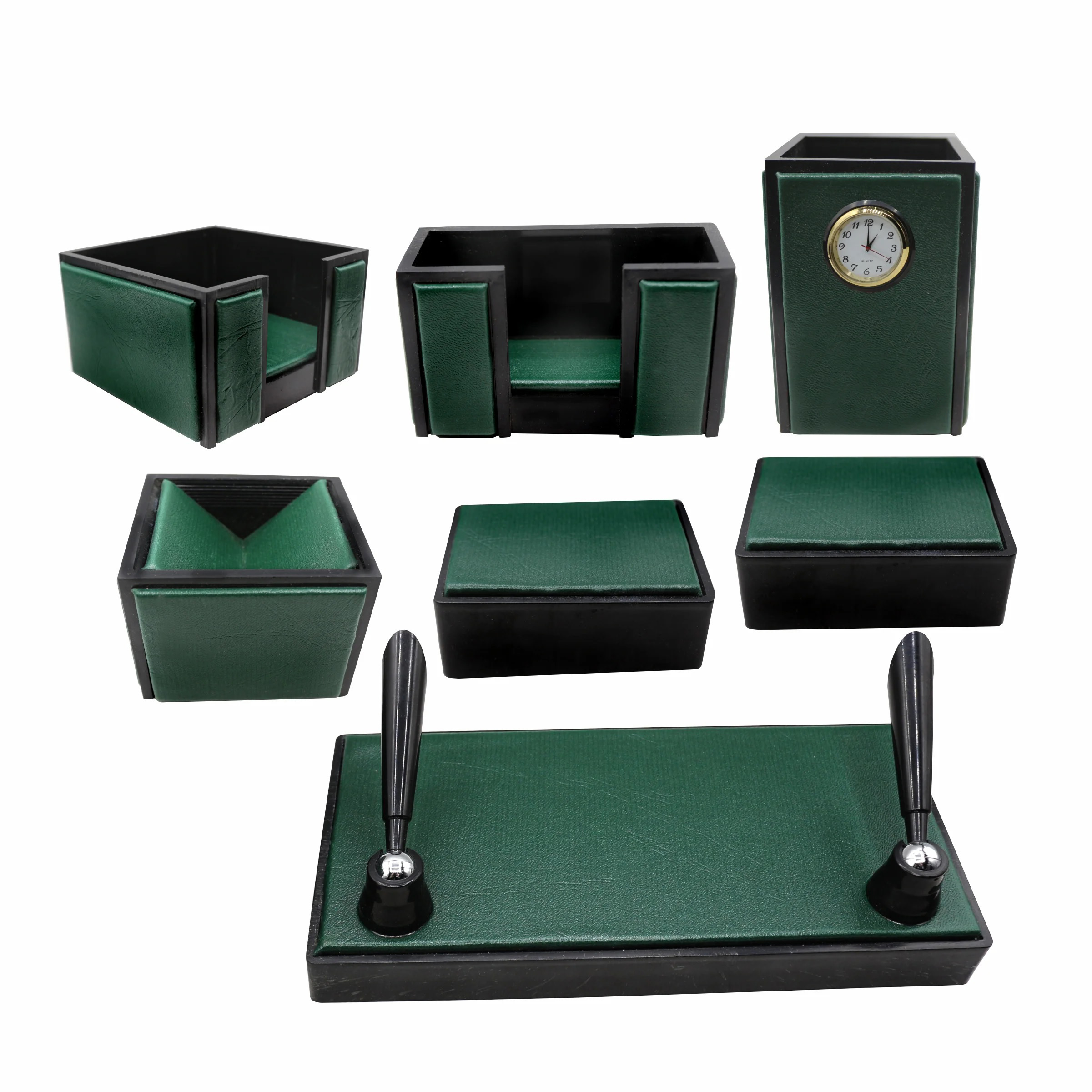 Office Table Desk Organizer in Racine color Red/Green/Blue 7 Pcs
