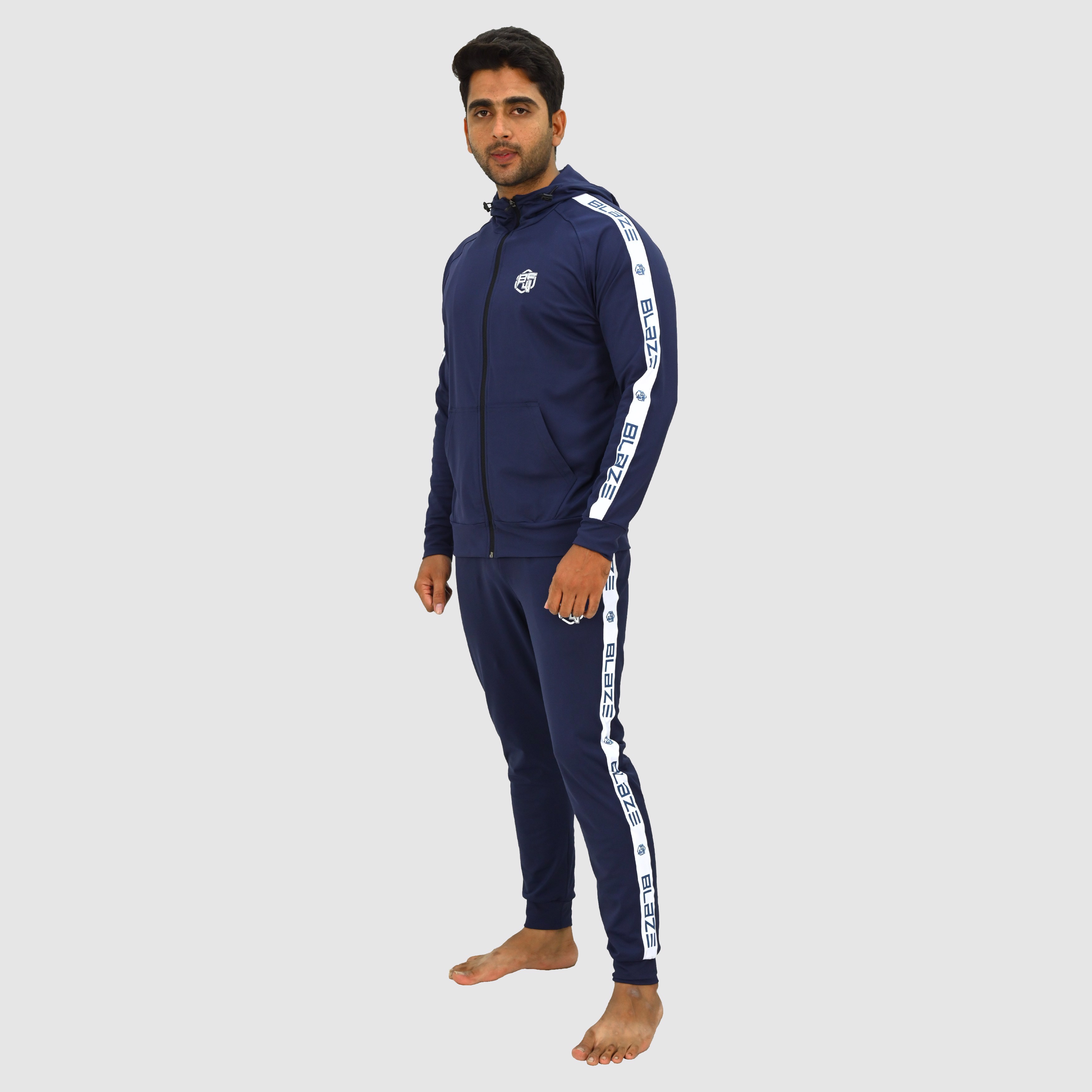 Custom Design Men's Knitted Tracksuit Sublimation Fashion Slim Fit with Sleeve Name Panel Print OEM 