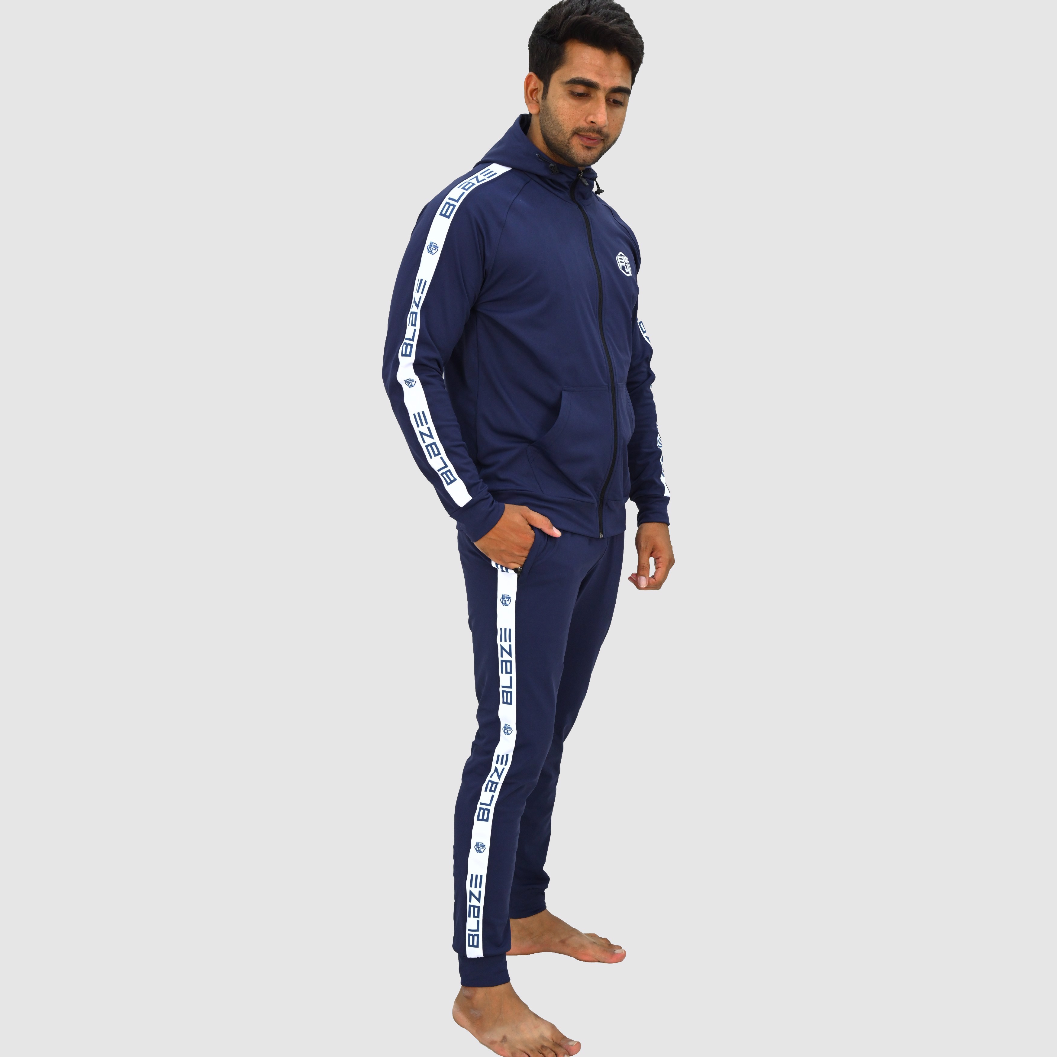 Custom Design Men's Knitted Tracksuit Sublimation Fashion Slim Fit with Sleeve Name Panel Print OEM  - view 4