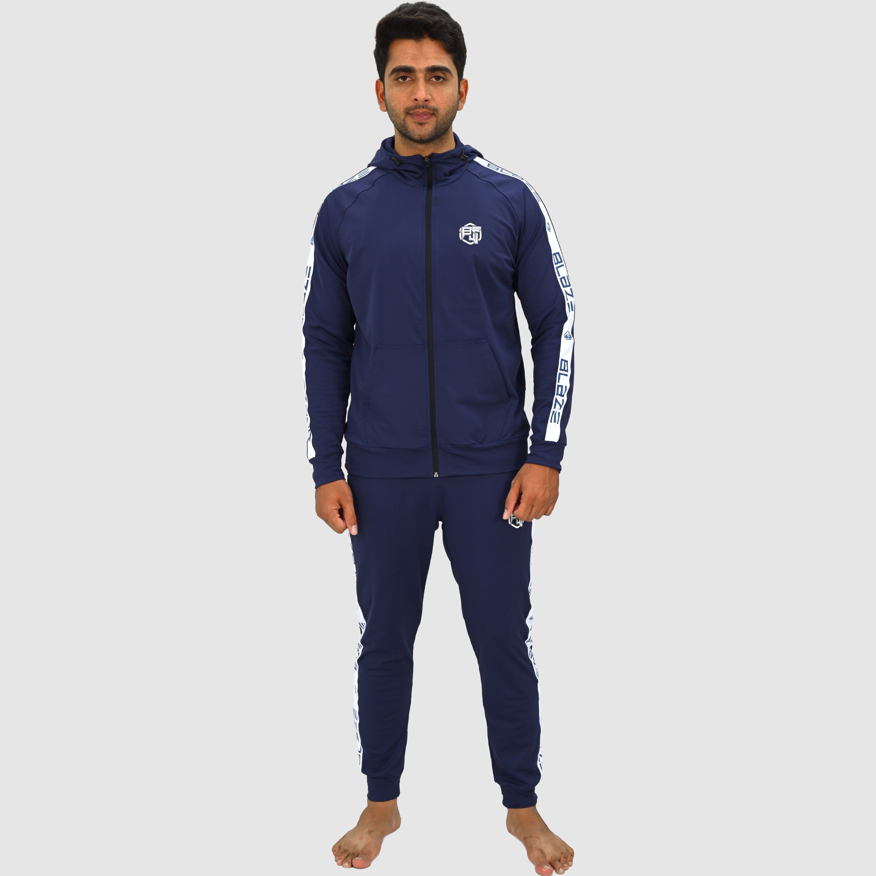 Custom Design Men's Knitted Tracksuit Sublimation Fashion Slim Fit with Sleeve Name Panel Print OEM  - view 5
