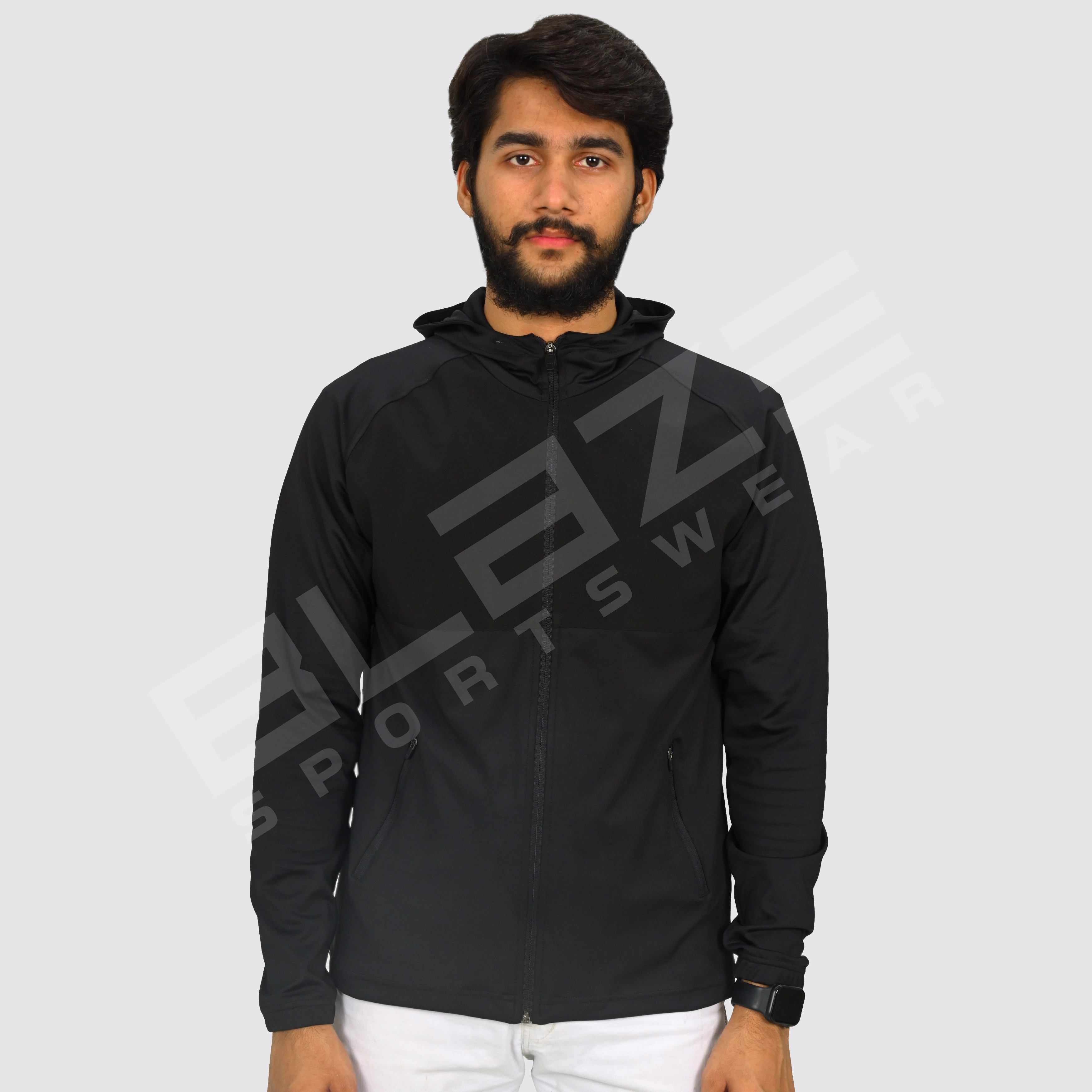 Customize Hoodie  with secure zipper pockets. Ideal for activewear and casual comfort Sweatshirt   - view 4