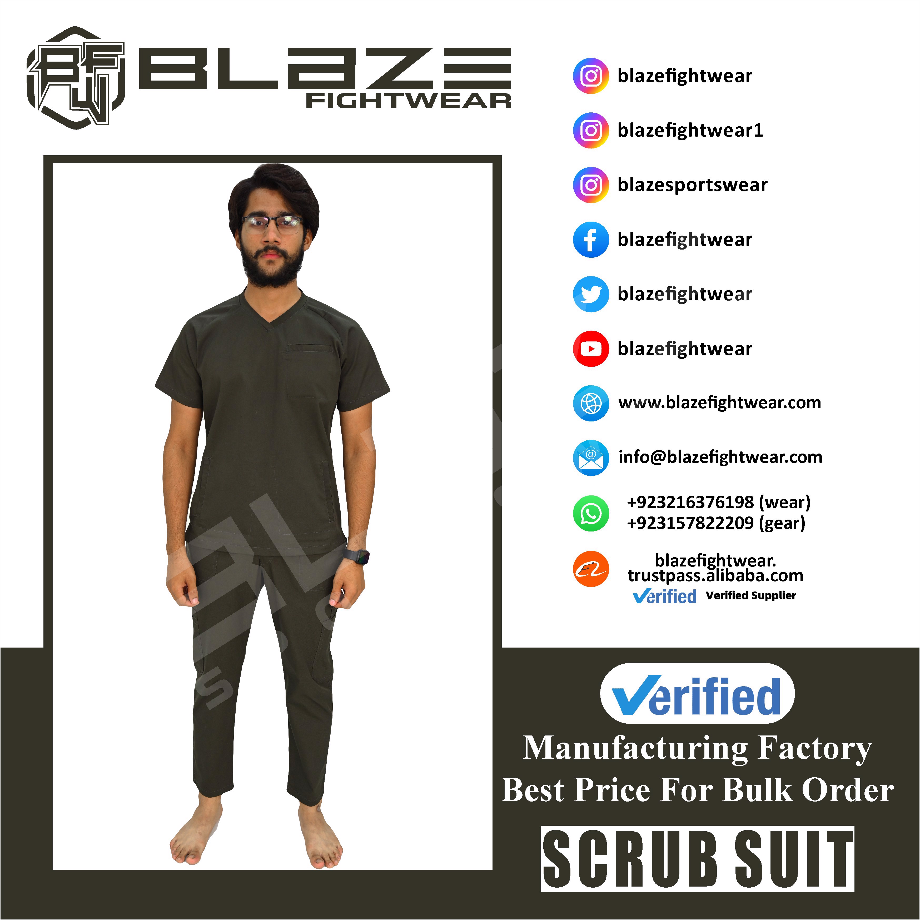  Custom-made Premium scrub suit with pockets for healthcare professionals. Breathable, durable. - view 10