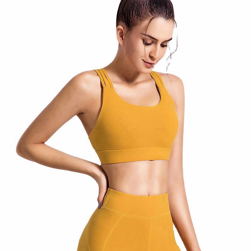 High elastic Plus Size Wireless Yoga Up Bra Top Gym bra