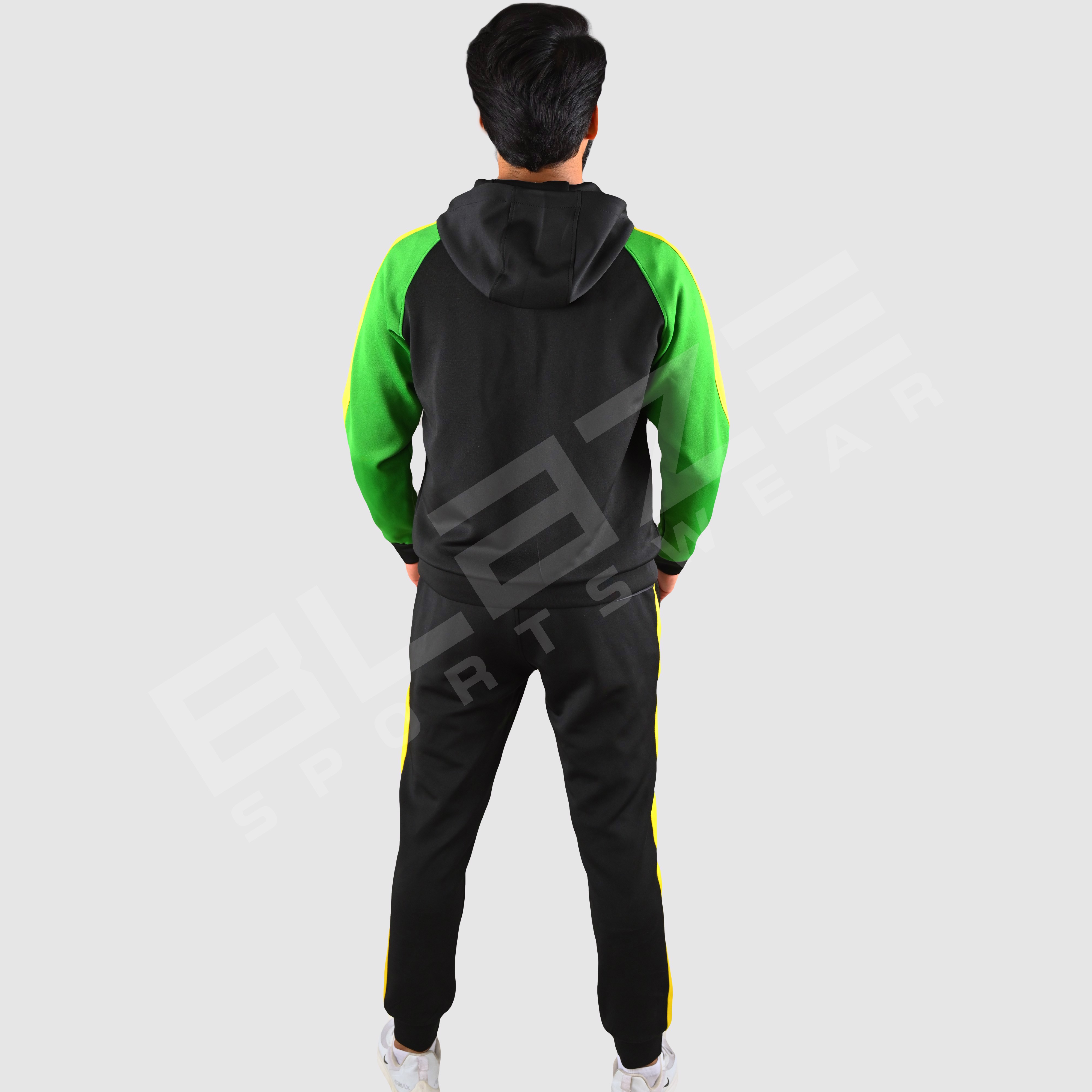Custom Design Men's Tracksuit  Fashion Slim Fit Design with custom Panel on Sleeve  Print OEM  - view 6