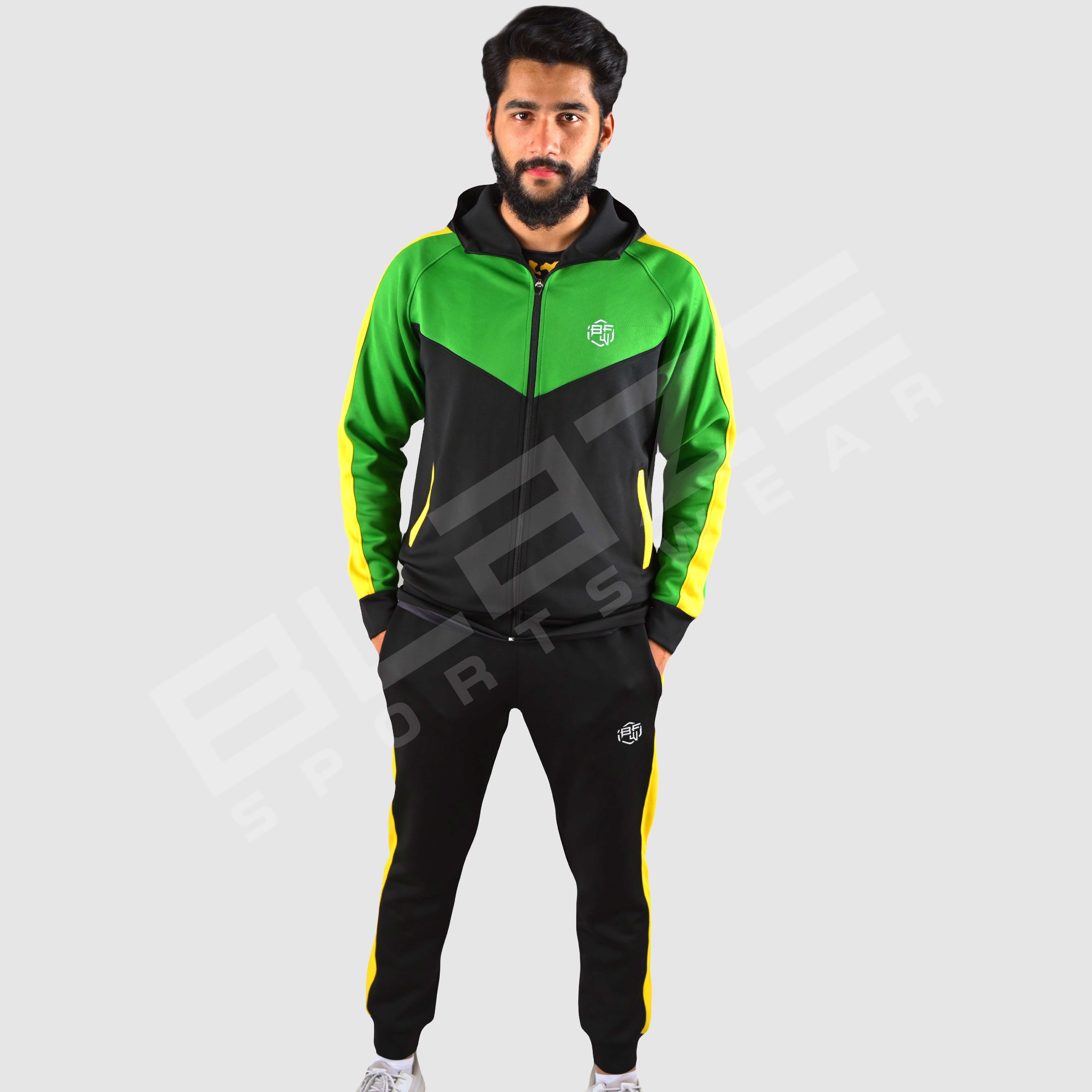 Custom Design Men's Tracksuit  Fashion Slim Fit Design with custom Panel on Sleeve  Print OEM  - view 8