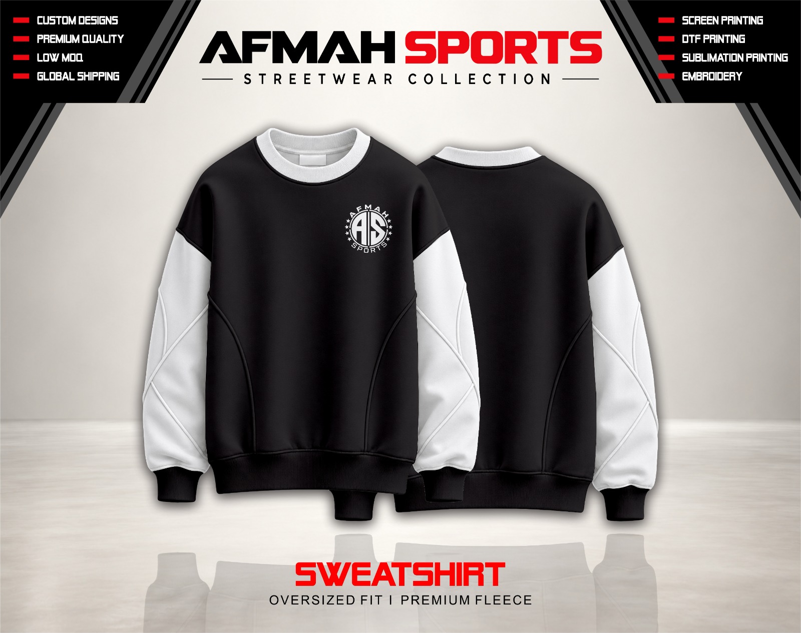 Oversized Black Sweatshirt - view 3
