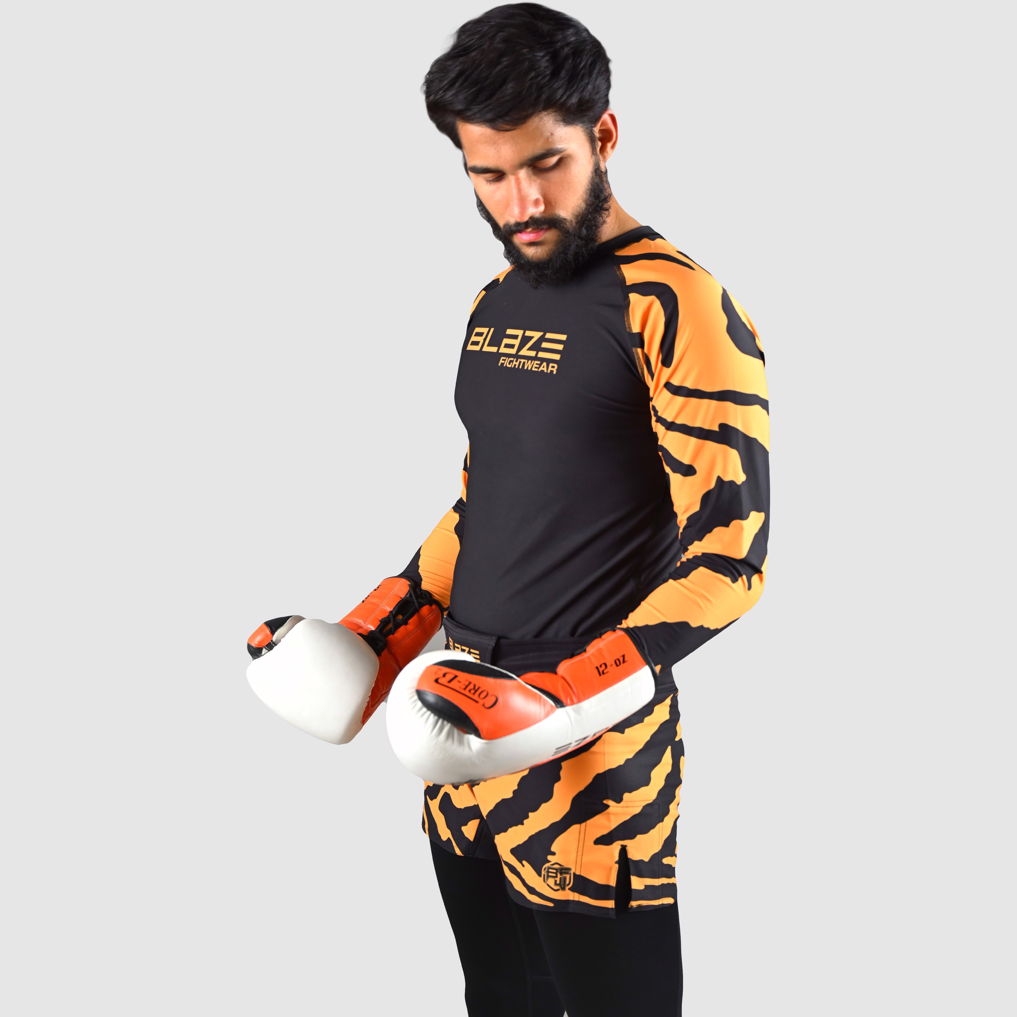 Custom MMA training outfits: , four-way stretch training apparel for enhanced performance.