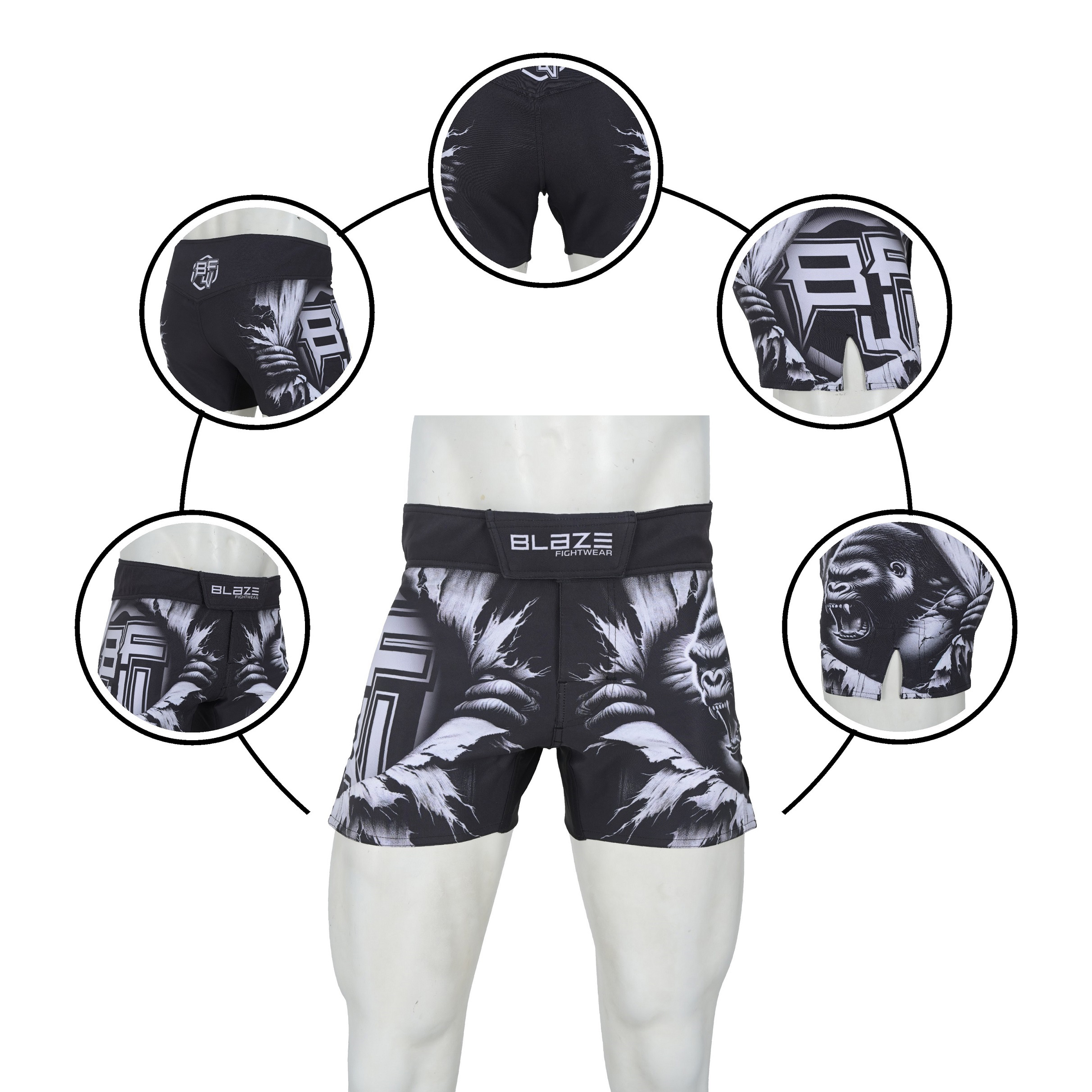 Custom MMA Shorts Durable and Lightweight BJJ Fight Wear Four Way Stretch No Gi Training Short - view 15