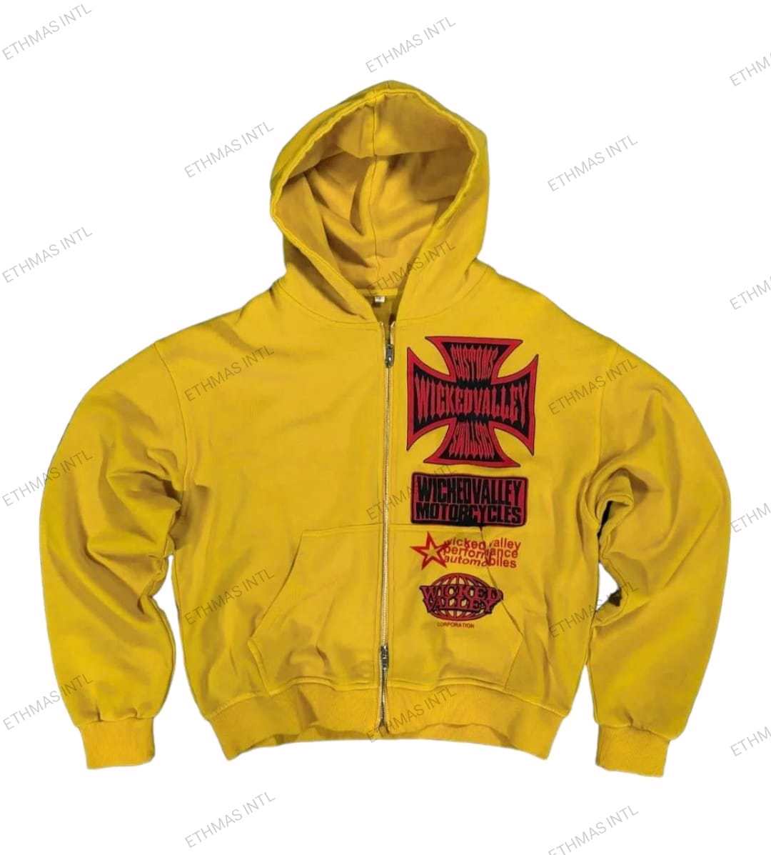 Customized Screen Print Baggy&Oversize&Drop Shoulder Zipper hoodie - view 9