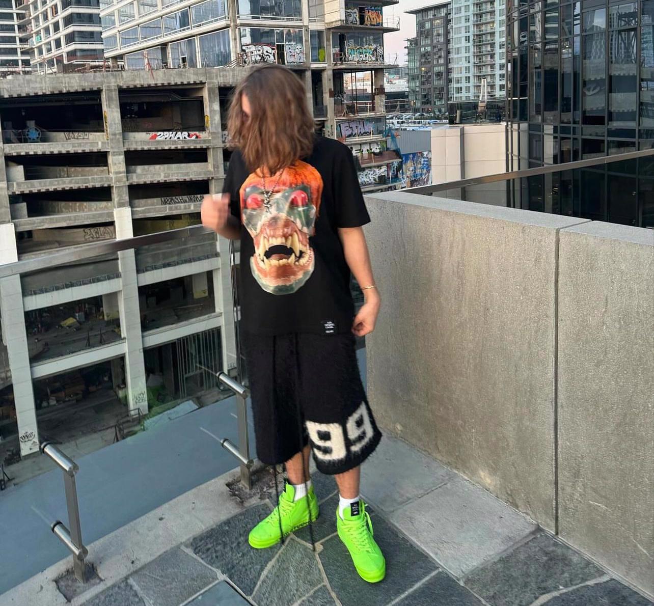 Mohair long shorts
