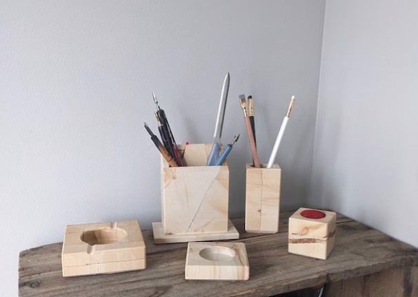Marble Desk Set, 9 Pieces - view 6
