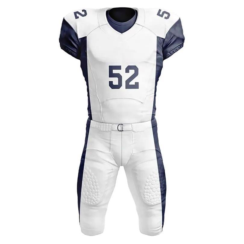 high quality American Custom Logo Custom Team Number Solid Blue American Football Uniforms - view 2