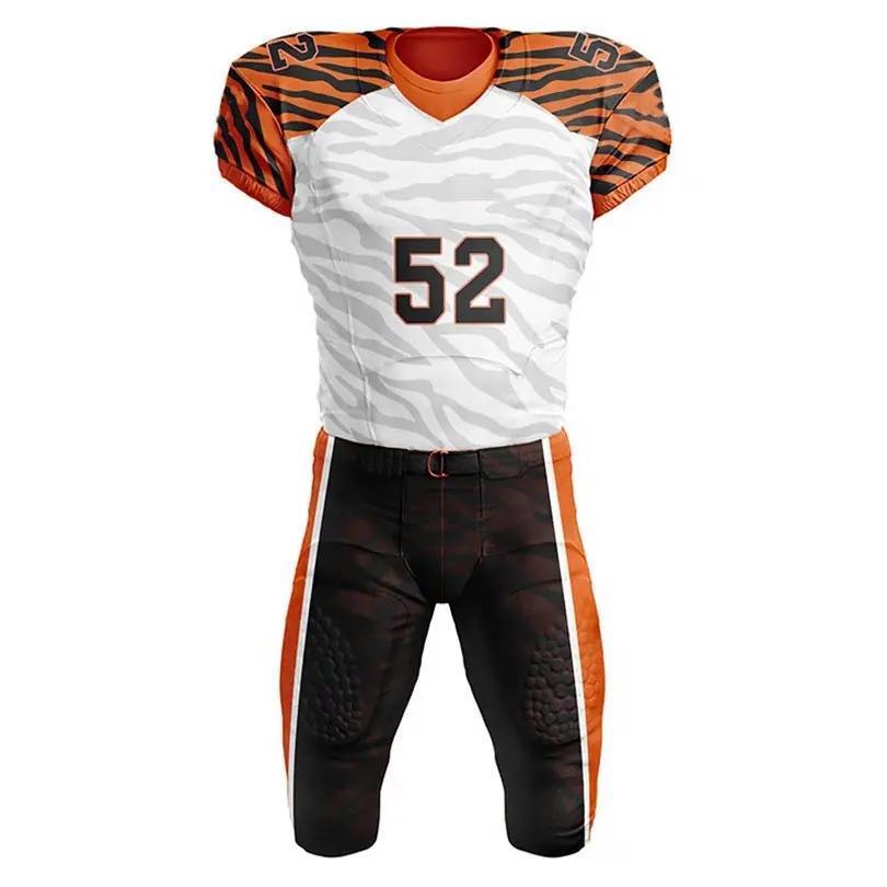 high quality American Custom Logo Custom Team Number Solid Blue American Football Uniforms - view 6