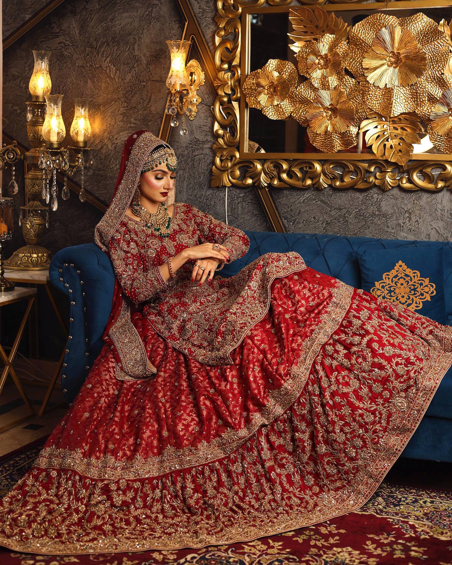  Excellent Quality Customised Bridal Lehnga Available in different sizes In reasonable  prices 