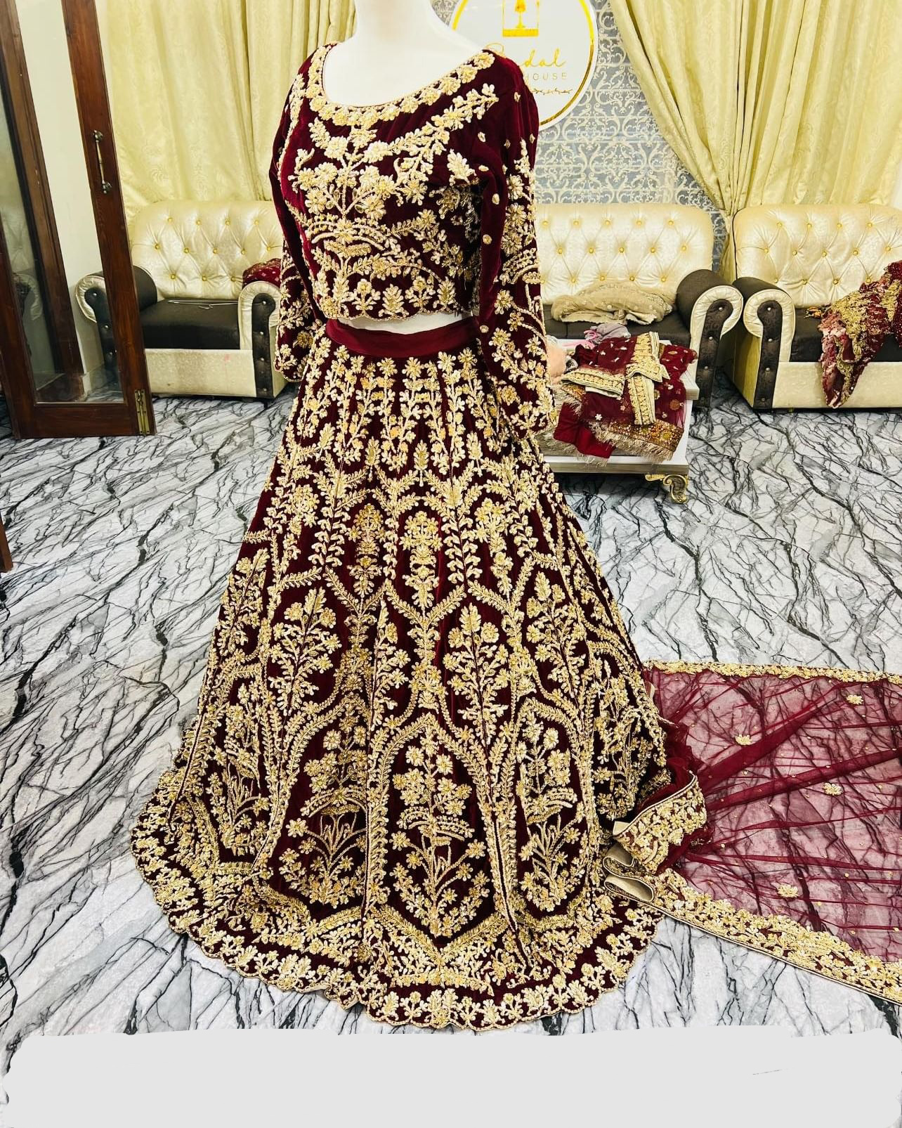 High Quality Customised  Bridal lehnga Available In Different Sizes And Designs In Affordable price