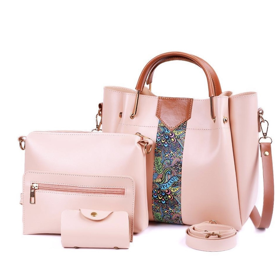 High Quality 4 Pcs Women's Royal PU Leather Shoulder Bag Available in Reasonable Prices  - view 4