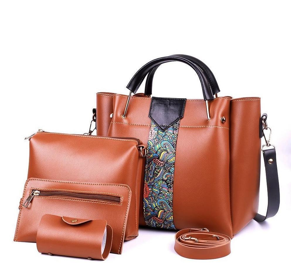 High Quality 4 Pcs Women's Royal PU Leather Shoulder Bag Available in Reasonable Prices  - view 5