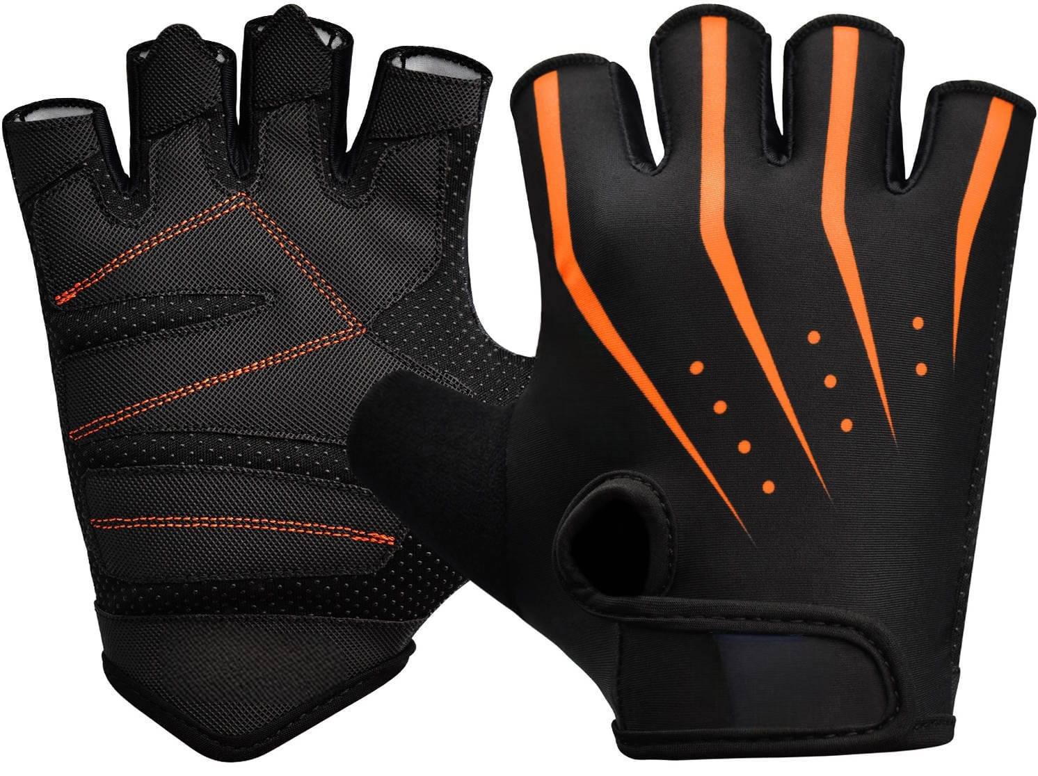 Weight lifting Glove with Stretch Lycra Fabric on Top of Hand and grip fabric on palm