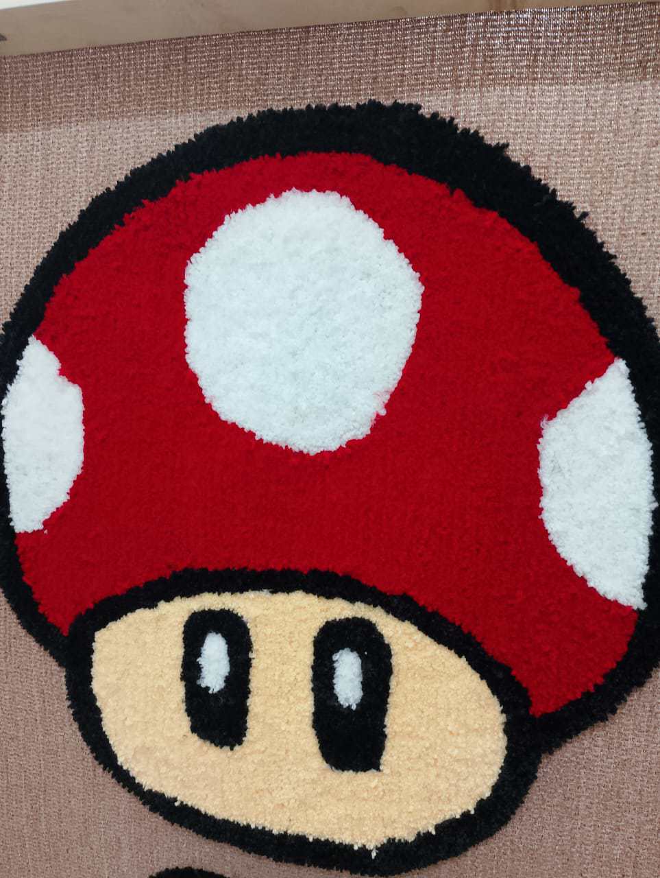 High Quality Hand Made Mario Mushroom Rug Available in Affordable Price - view 2