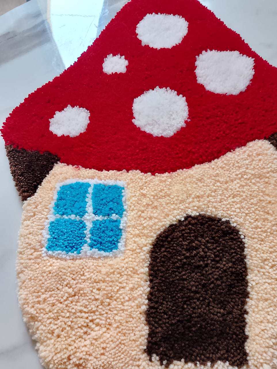High Quality Hand Made Mario Mushroom House Rug Available In Reasonable Prices - view 3
