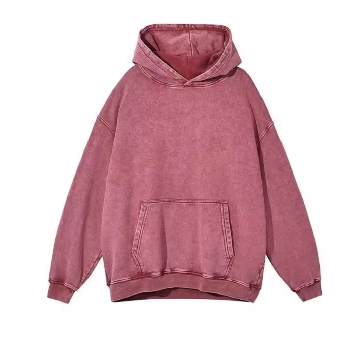  Thick Heavy Blank Hoodie Drop Shoulder Men Sweatshirt acid wash hoodie