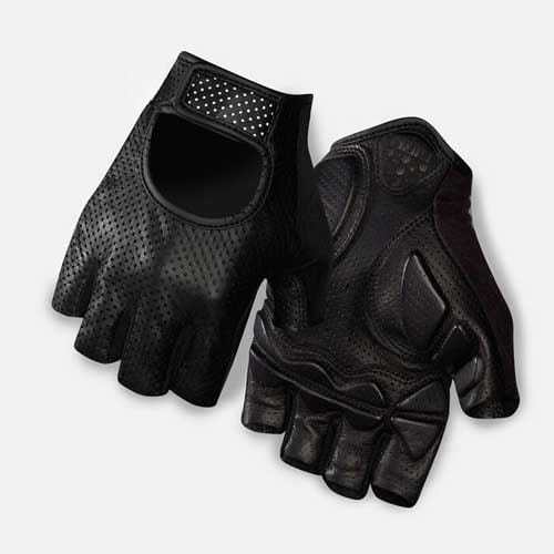 Customized Half Finger Cycling Glove made with perforated Leather for Ventillation