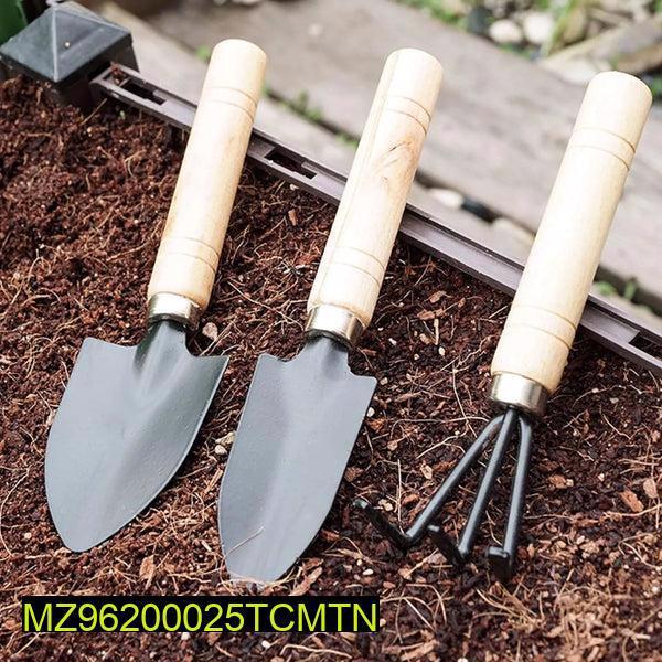 Set of 3 - Mini Kitchen Gardening Tools & Accessories with Wooden Handles - view 2