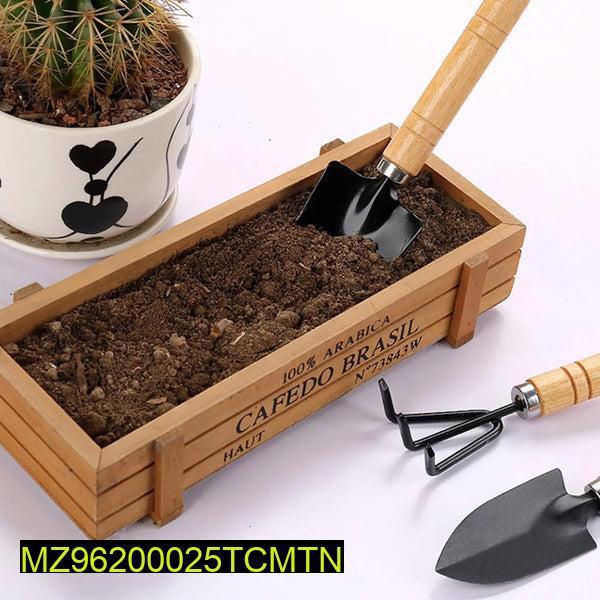 Set of 3 - Mini Kitchen Gardening Tools & Accessories with Wooden Handles - view 3