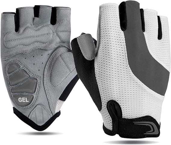 Customized Half Finger Cycling Glove made with Clarino and Mesh