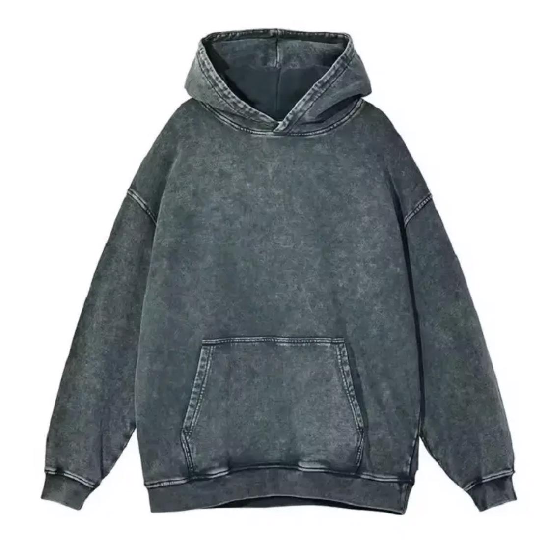 High Quality 100% Cotton Acid Washed Hoodie High Street - view 2