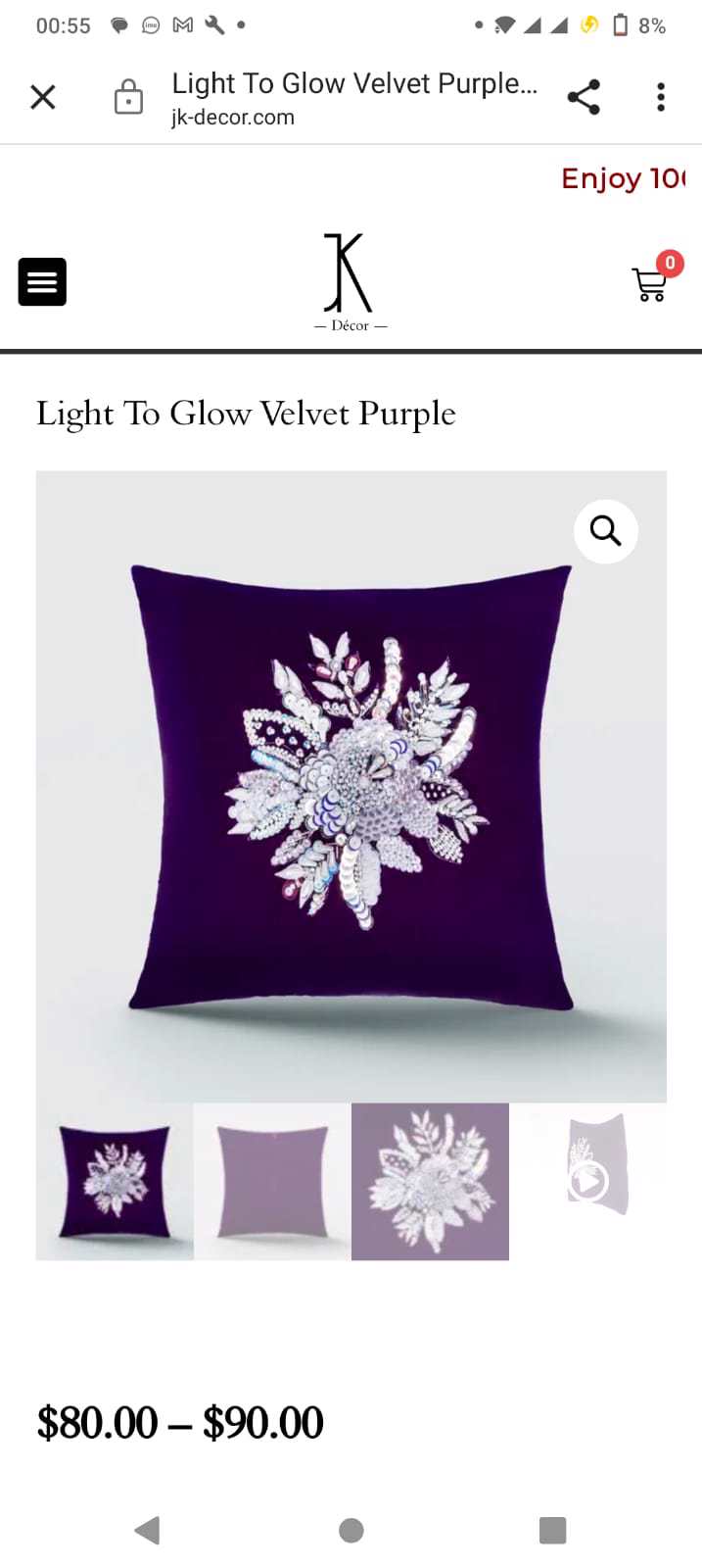  High Quality Customised Handmade Light To Glow Valvet Cushions 