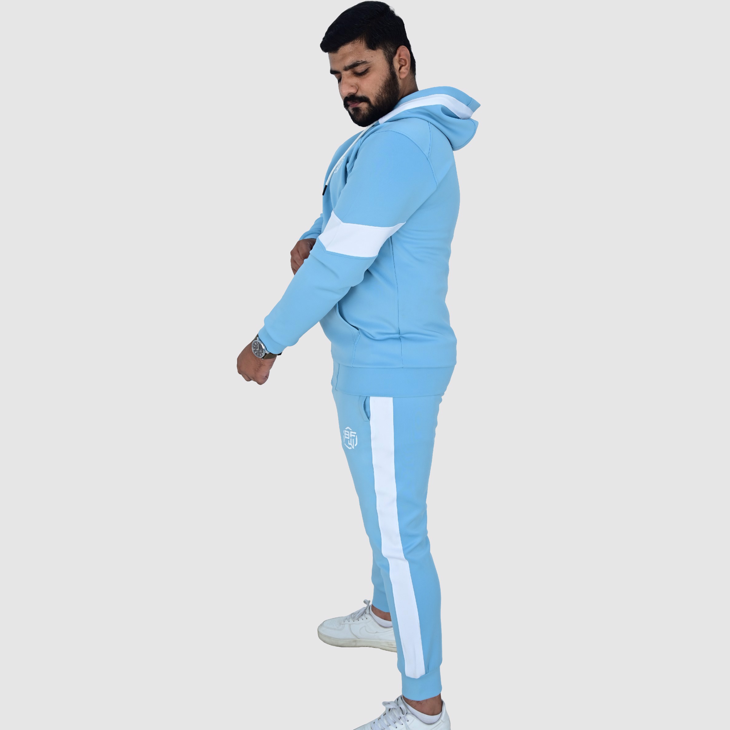 Custom Design Men's Knitted Tracksuit Sublimation Fashion Slim Fit with Sleeve  Panel Print OEM  - view 3
