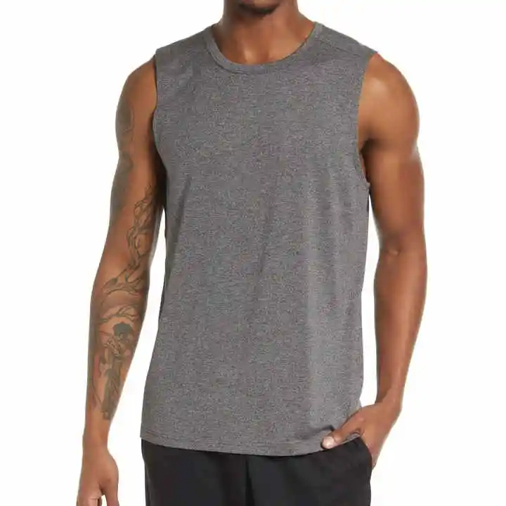 Cheap Custom Logo Muscle Fit Plain Men Tank Tops
