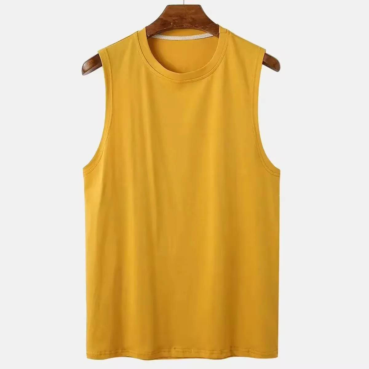 Wholesale mens tank top custom print crewneck Fitness Workout Vests