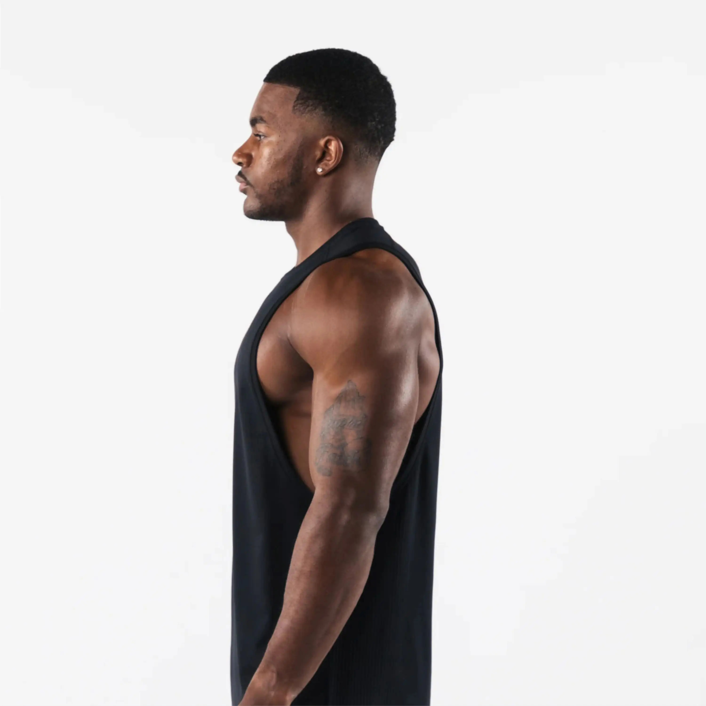 Summer Wear Men Tank Top In Solid Color Soft Comfortable - view 2