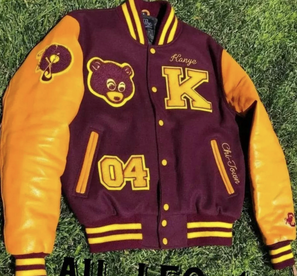 Leather sleeves and wool body varsity jacket available for your custom design and logo