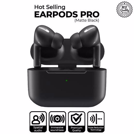 AirPods_Pro 2 (Black) (2nd Generation) Titanium Wireless Earbuds, Bluetooth, High Quality Sound bass