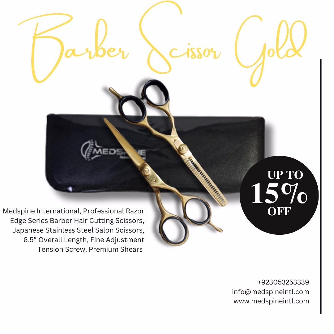  Portable High Quality Gold Colour Barber and Thinning Scissor Kit In Affordable Prices 