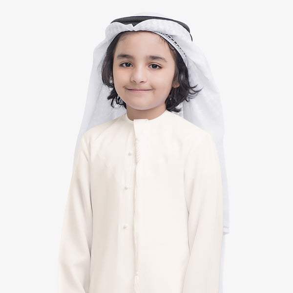 Premium Quality Arabic thobe Jhuba and Branded Stitch Qutar Style For Kids 6 to 12 Years  - view 3