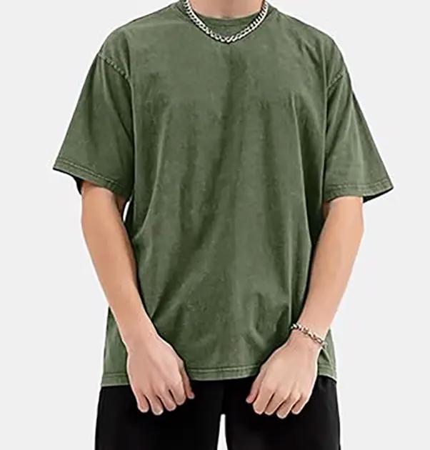 Wholesale men's Acid Washed T-shirts Oversized plus size