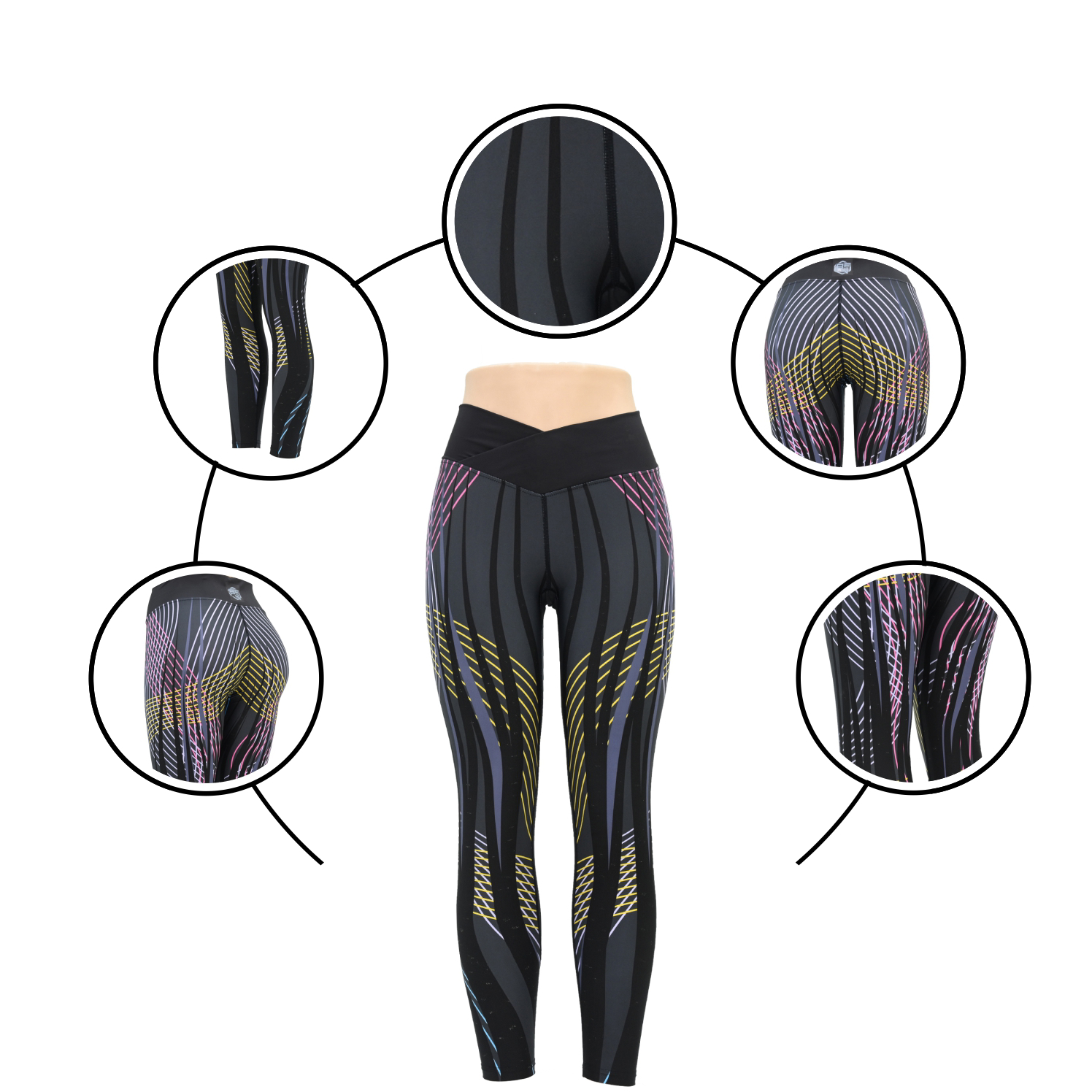 Customized High Waist Workout Sports Yoga pants Breathable Sweat Wicking Leggings women biker short - view 5