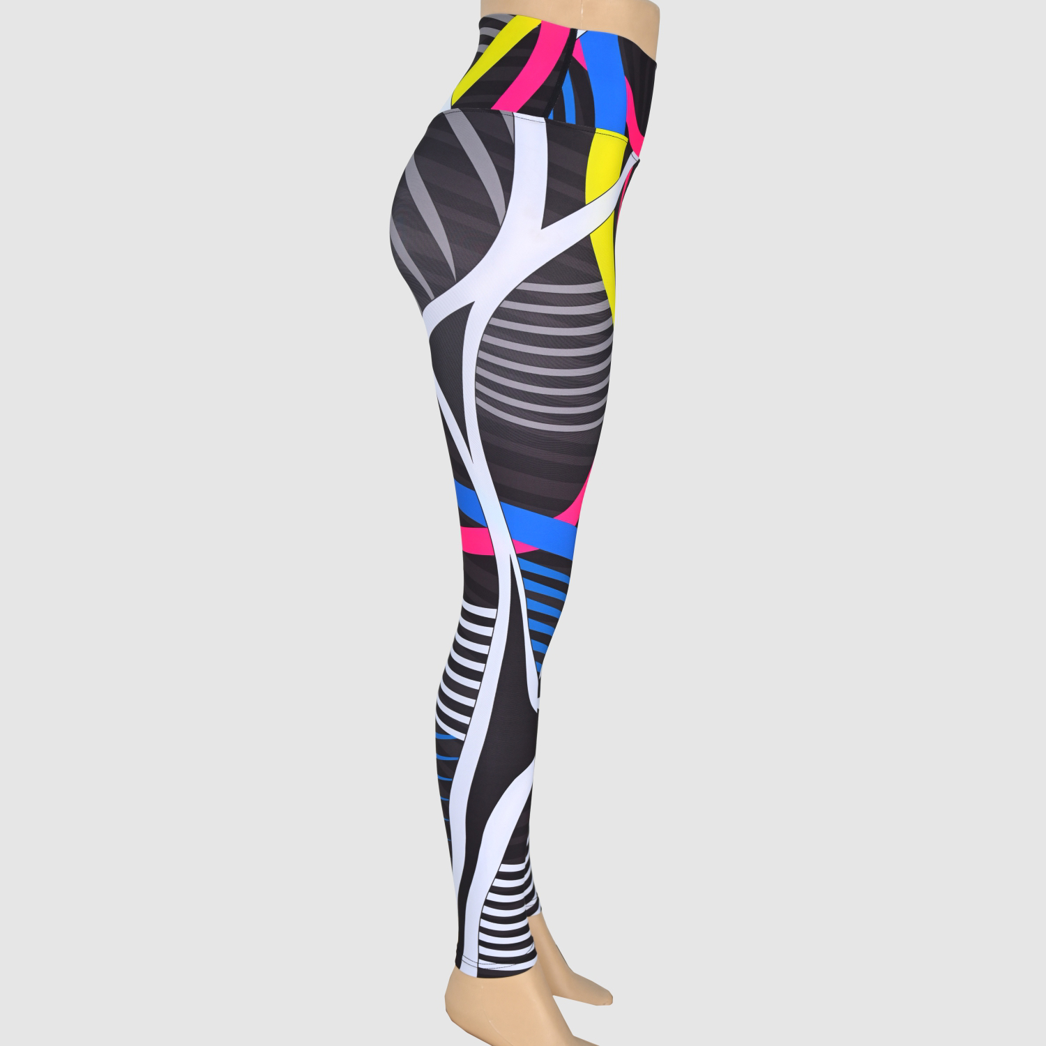Customized High Workout Sports Yoga Pants Women Breathable Sweat Wicking Legging Softener Patchwork 