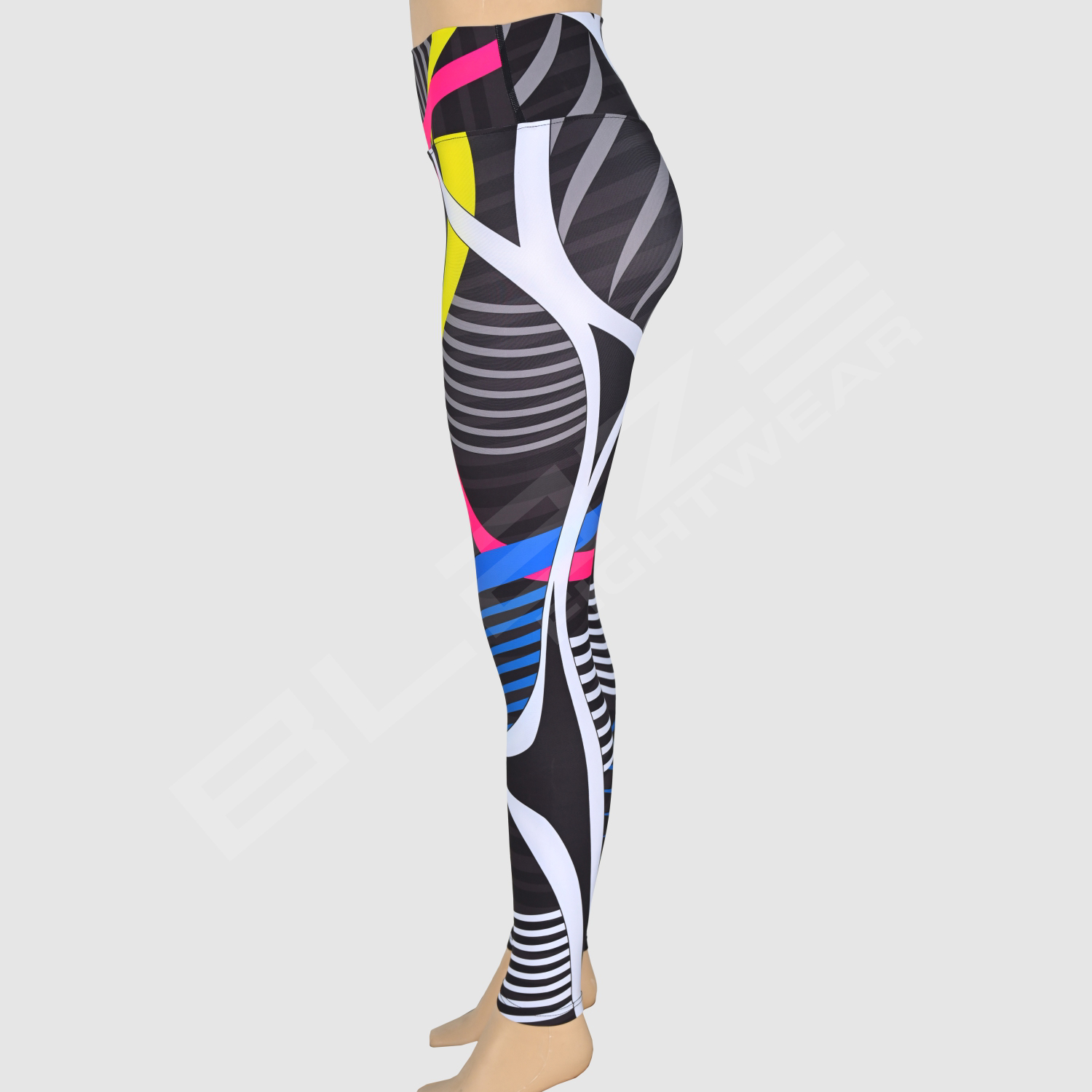 Customized High Workout Sports Yoga Pants Women Breathable Sweat Wicking Legging Softener Patchwork  - view 2