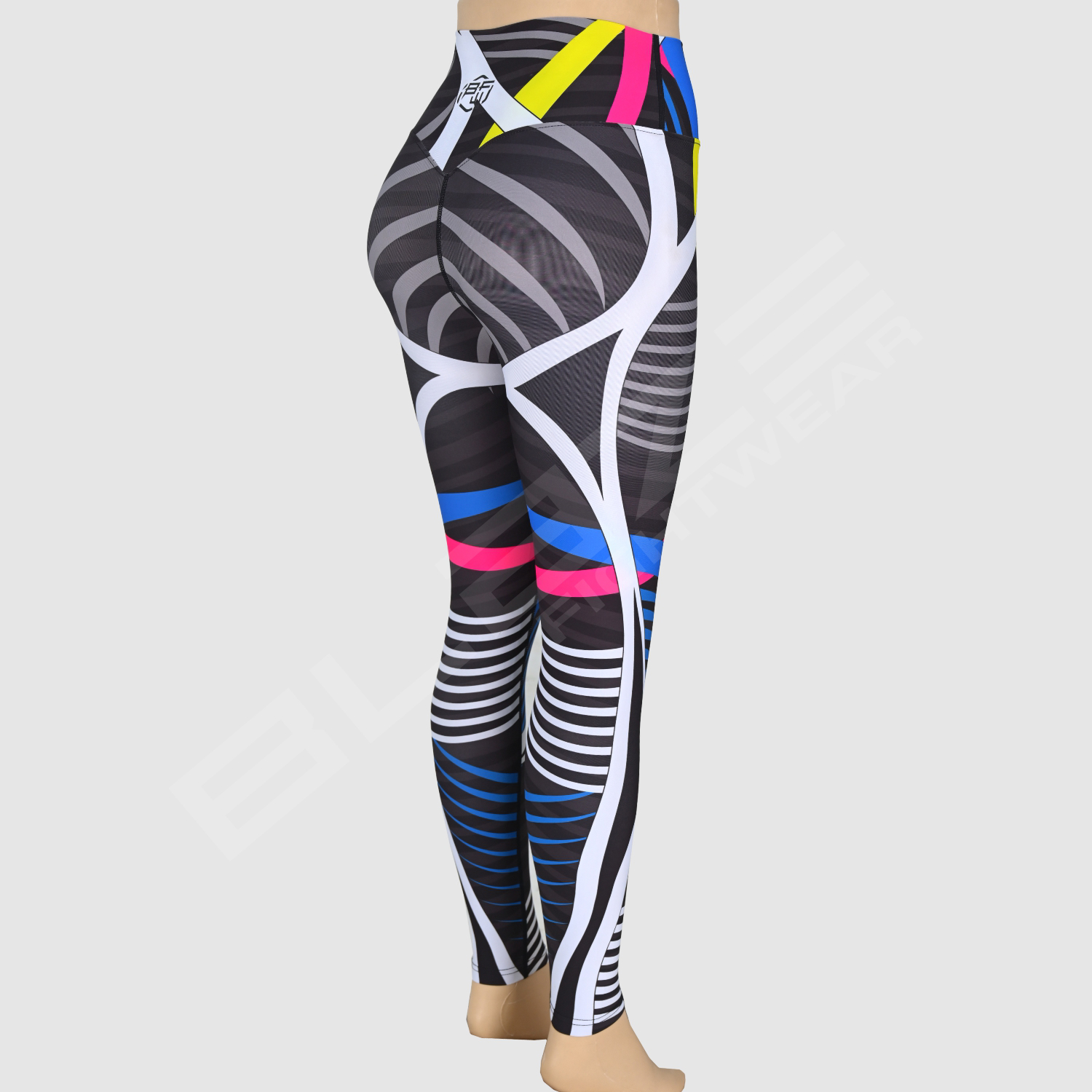 Customized High Workout Sports Yoga Pants Women Breathable Sweat Wicking Legging Softener Patchwork  - view 6
