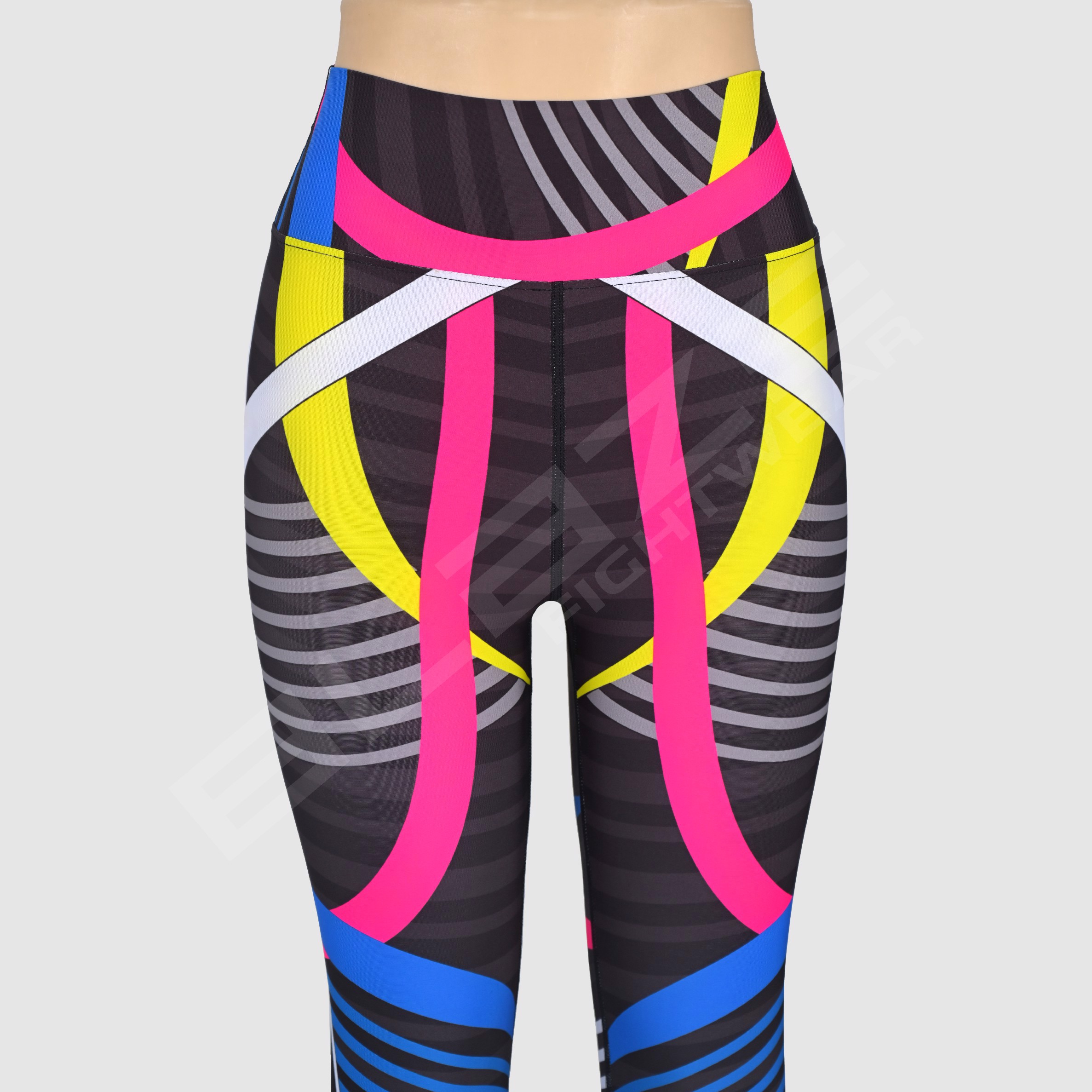 Customized High Workout Sports Yoga Pants Women Breathable Sweat Wicking Legging Softener Patchwork  - view 9