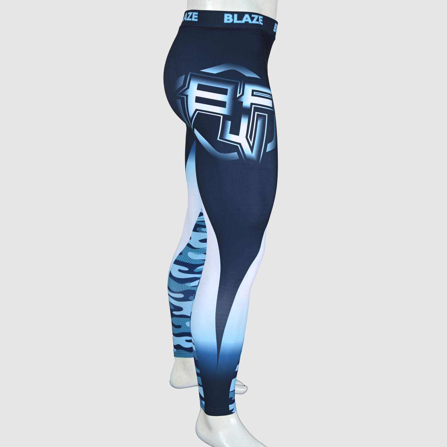 Custom Design Men's Tights Light Weight Breathable Athletic Leggings Pattern Mid Waist High Street