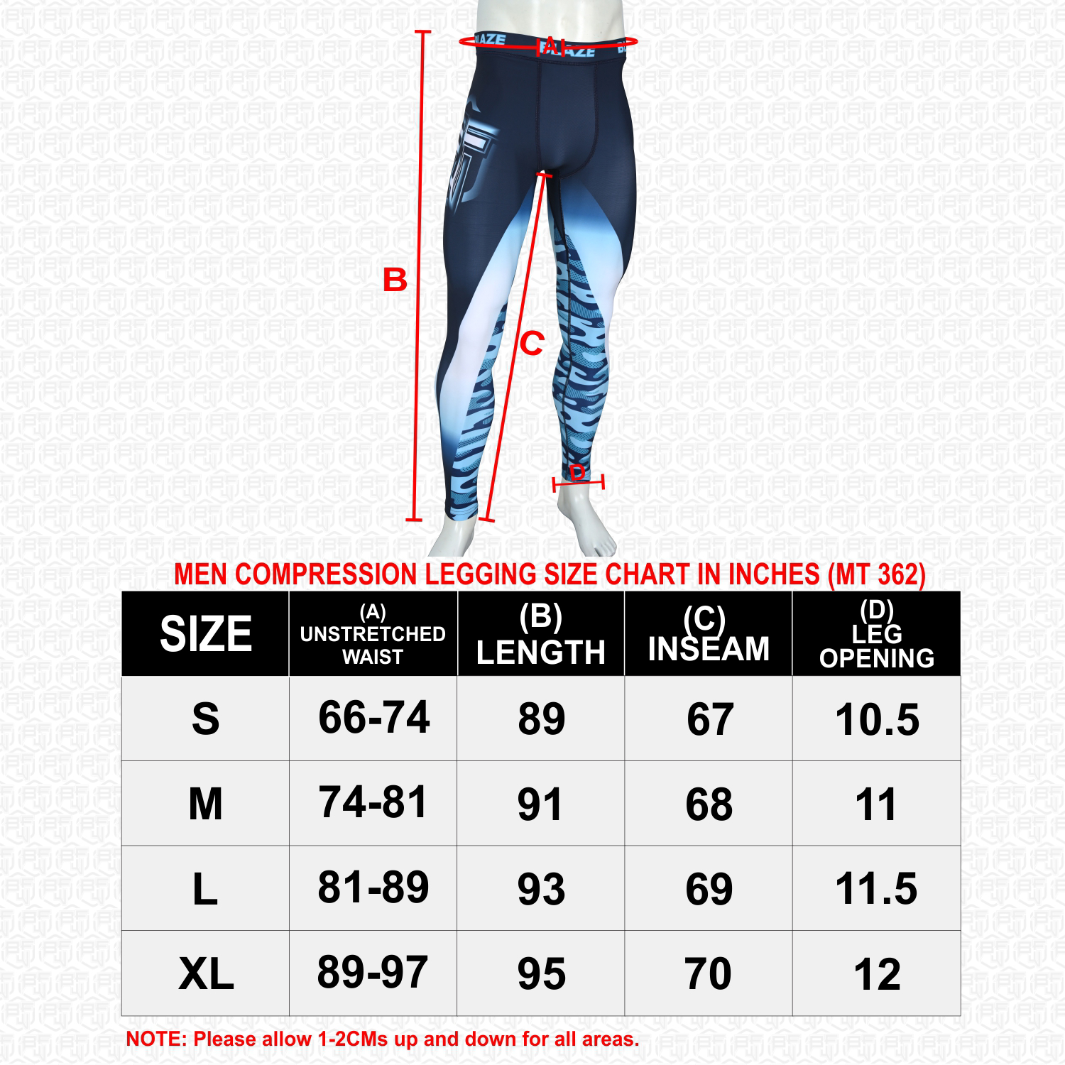Custom Design Men's Tights Light Weight Breathable Athletic Leggings Pattern Mid Waist High Street - view 7